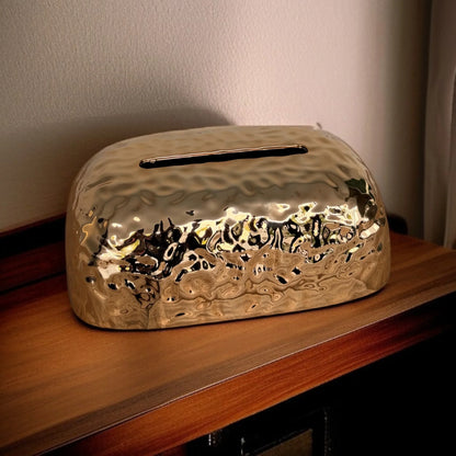 Luxury Golden Texture Tissue Box