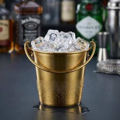 Steel Golden Ice Cube Bucket (800ML)