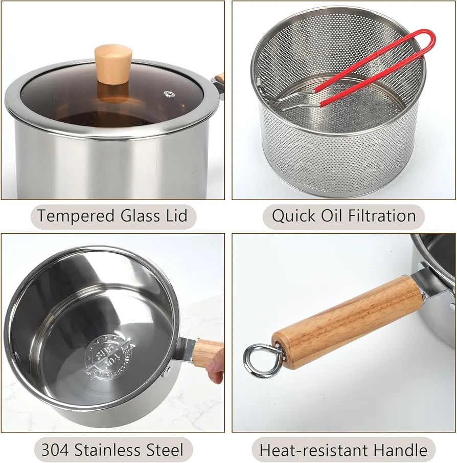 Stainless Steel Multifunctional Deep Frying Pot