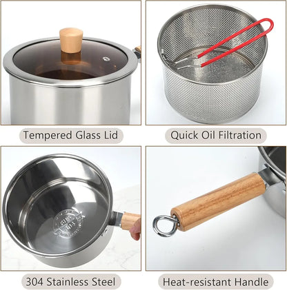 Stainless Steel Multifunctional Deep Frying Pot