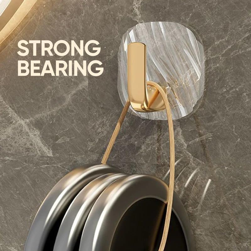 Luxury Wall Hooks Heavy-Duty Self-Adhesive Hook Pack Of 3