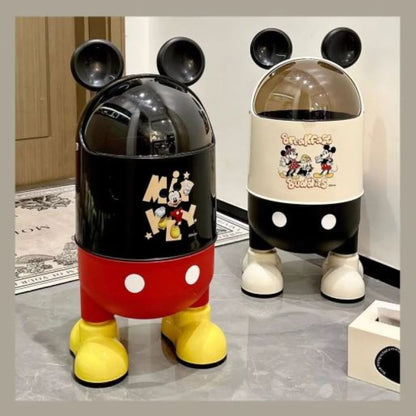 Disney Mickey Cute Trash Can Kitchen Storage Specialty Office Portable Paper Bin