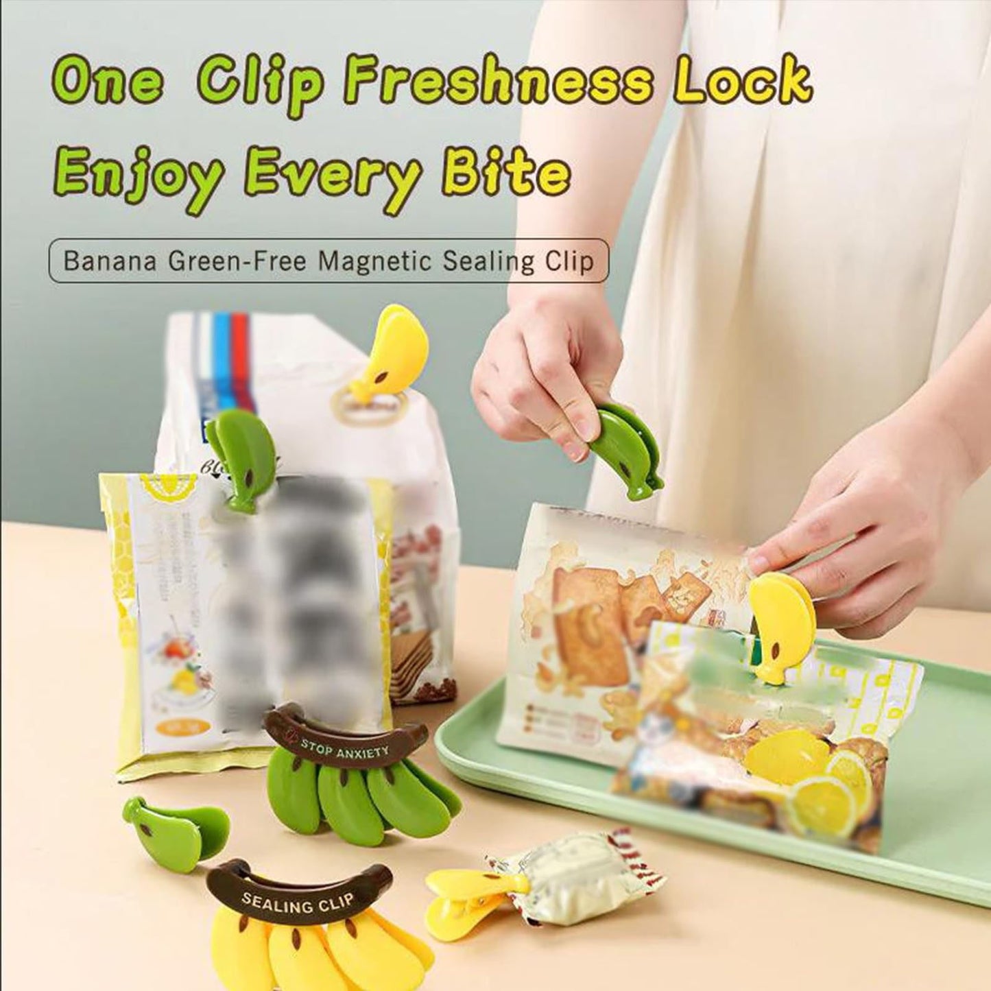 Banana Shaped Magnetic Food Sealing Clips