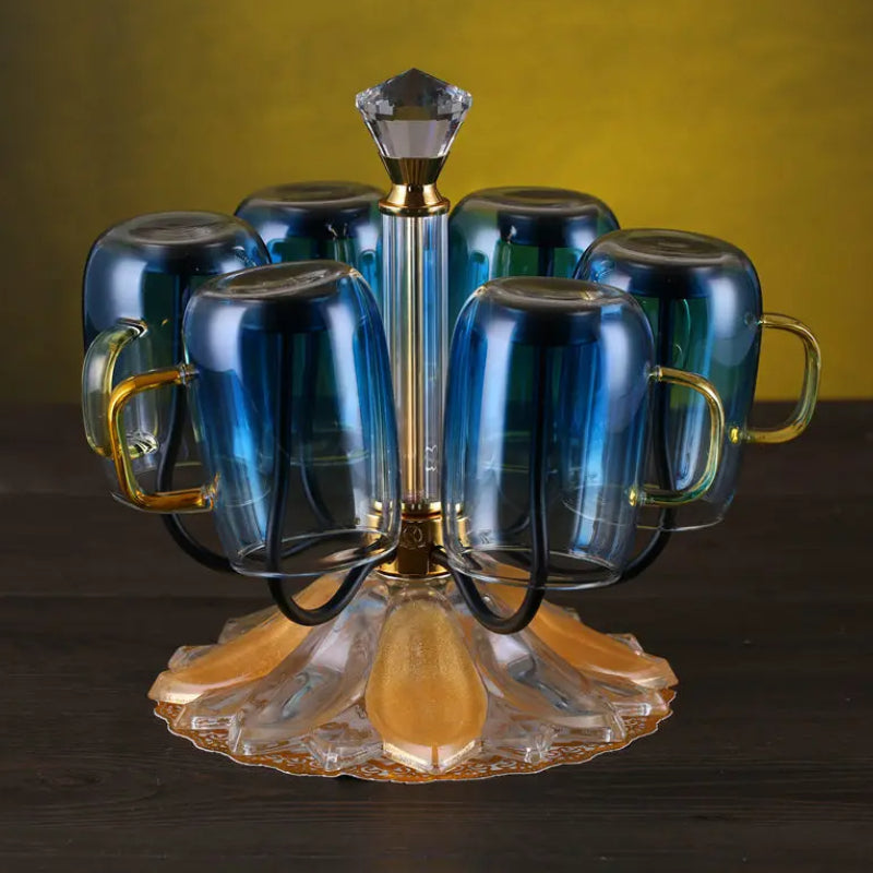 Luxurious Premium Quality Glass And Cup Holder