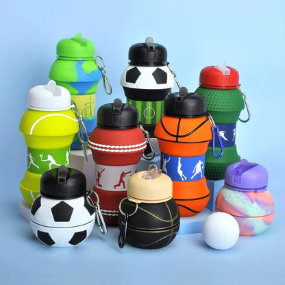 Collapsable Silicone Sports Water Bottles
