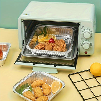 Disposable Square Aluminum Foil Plate For Air Fryer (Set Of 10)