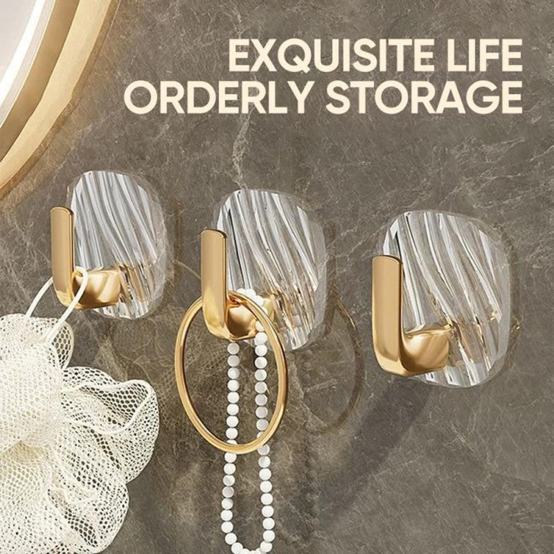 Luxury Wall Hooks Heavy-Duty Self-Adhesive Hook Pack Of 3