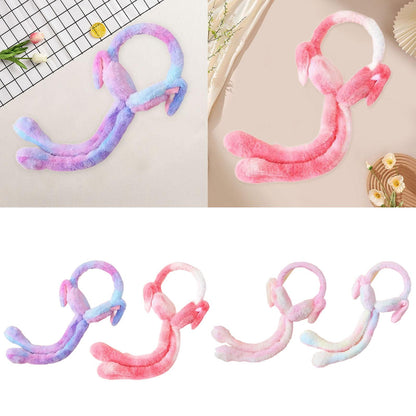 Plush Winter Moving Bunny Ear Earmuff