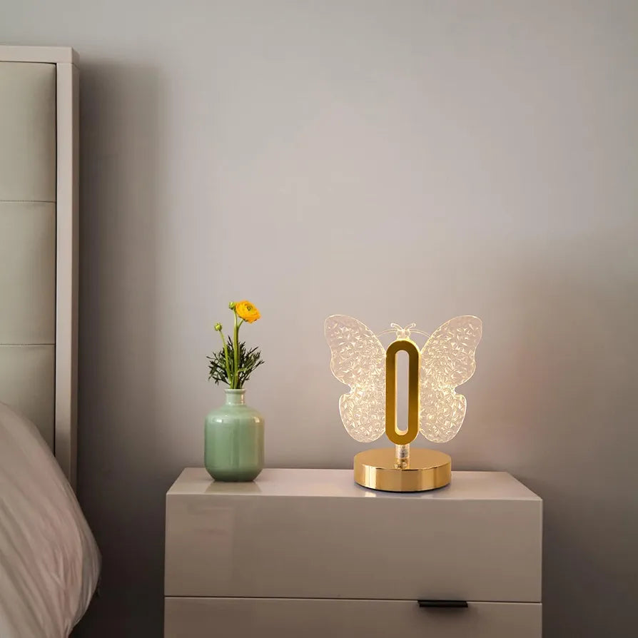 Modern luxury Butterfly Shaped LED Crystal Table Lamp