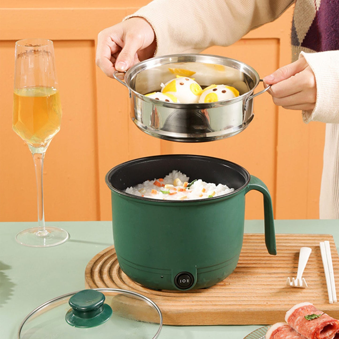 Multifunctional Mini Electric Cooking Hotpot