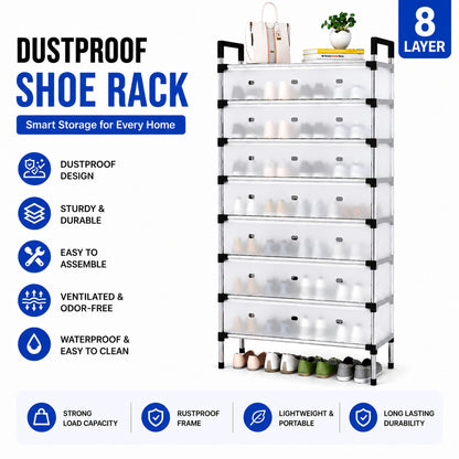 Multi Layer Dust-Proof Shoe Rack (Box Packing Premium Quality)