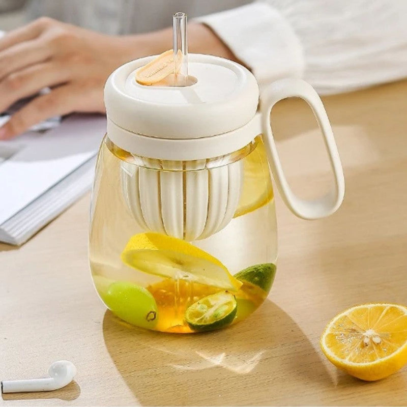 500ML Portable Glass Water Bottle Leakproof