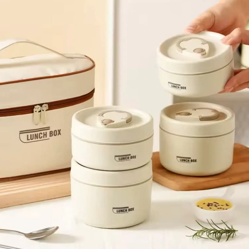 Portable Lunch Box With Insulated Bag