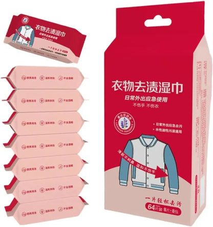 Portable Instant Stain Remover Wipes