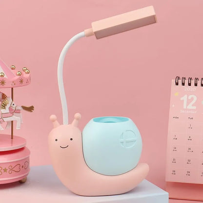Adjustable Foldable Cartoon Snail LED Desk Lamp