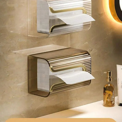 ClearVista Elite Premium Wall-Mounted Acrylic Tissue Box Holder