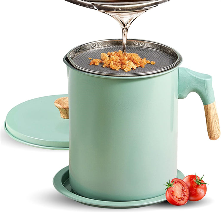 1.4 Litter Stainless Steel Kitchen Oil Filter Pot