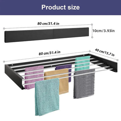 Wall Mounted Foldable Aluminum Drying Rack