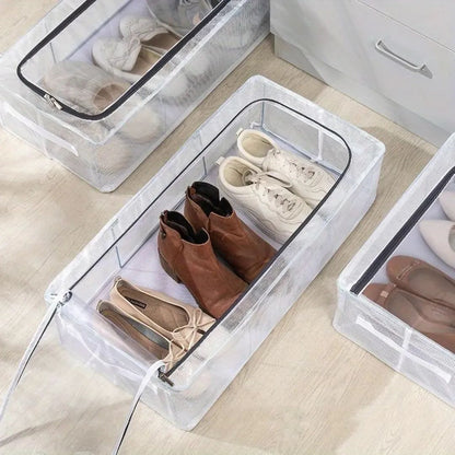 Double Sided Opening Zipper Shoe Storage Box