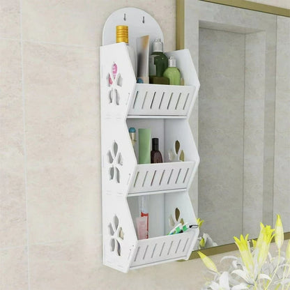 Wall Mounted Sticking 3 Compartment Rack
