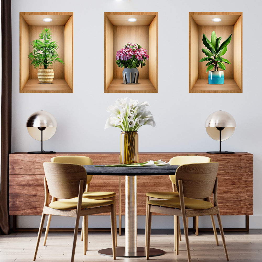 3D Wall Decorative Stickers Set Of 3Pcs