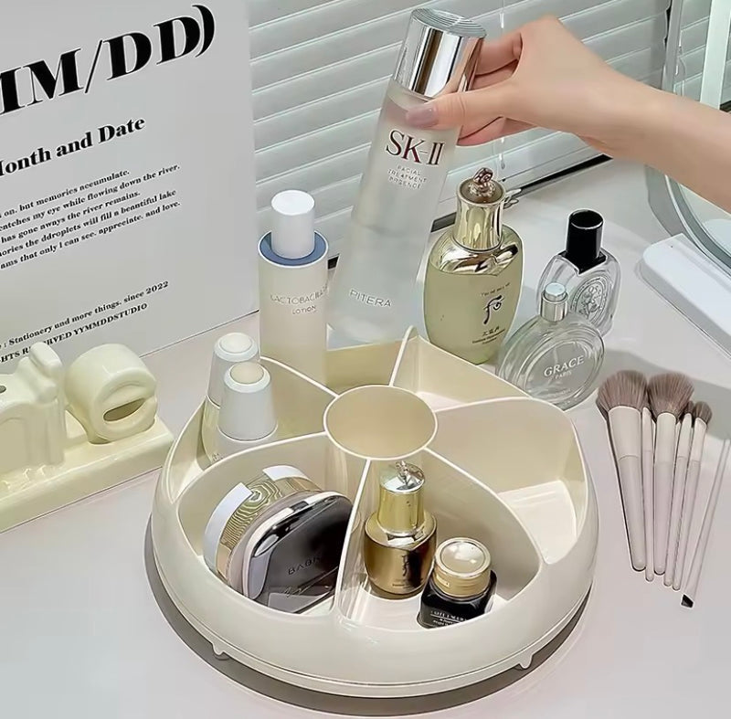 360° Rotating Cosmetic Storage Organizer Tray