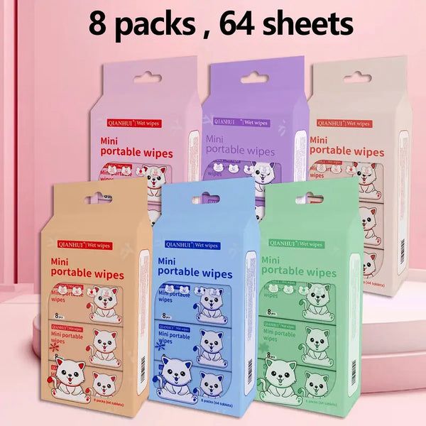 Cute Mini Portable Cleaning Wipes Packet
