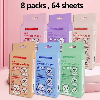 Cute Mini Portable Cleaning Wipes Packet