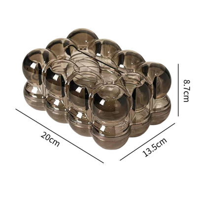 Transparent Luxury Bubble Tissue Box with Chrome Bunny & Bow Design