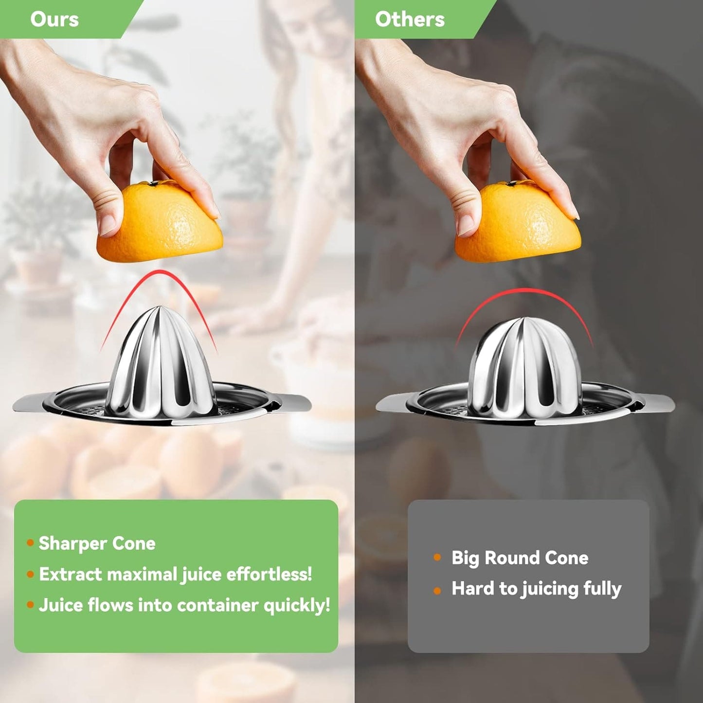 Stainless Steel Fruit Manual Hand Press Squeezer With Bowl