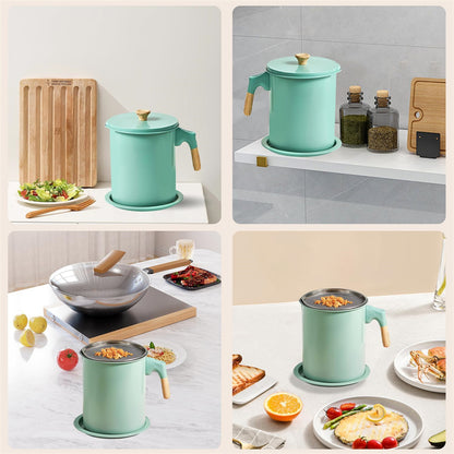 1.4 Litter Stainless Steel Kitchen Oil Filter Pot