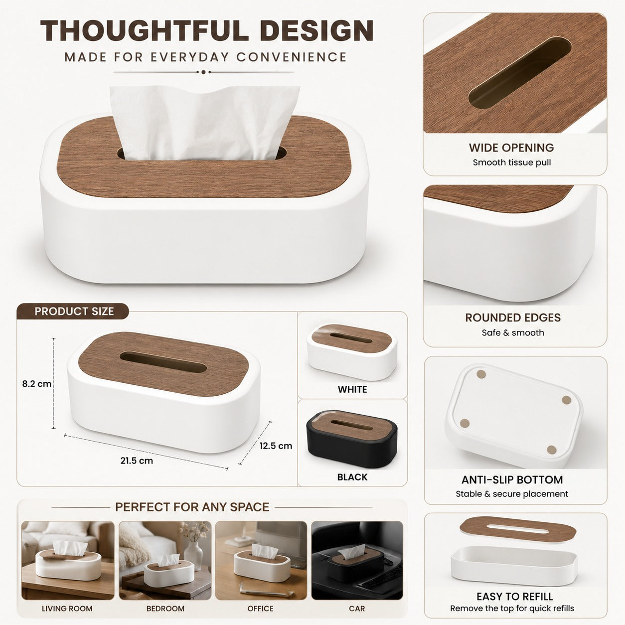 Creative Premium Nordic Oval  Tissue Box