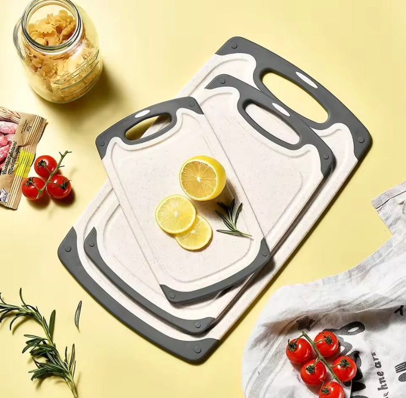 3Pcs Marble Pattern Or Polypropylene Kitchen Cutting Boards Premium Quality