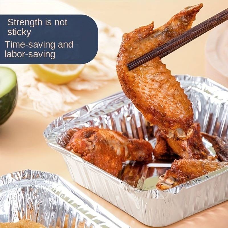 Disposable Square Aluminum Foil Plate For Air Fryer (Set Of 10)