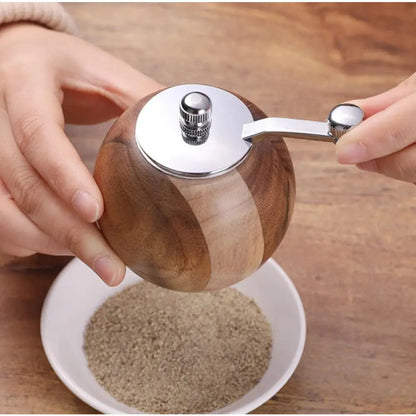 Premium Wooden Pepper & Spice Grinder Hand Crank Seasoning Mill