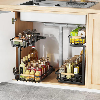 2-Tier Under Sink Organizer Rack Heavy Quality