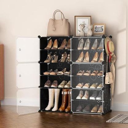12 Layer Attachable Expandable Shoes Rack