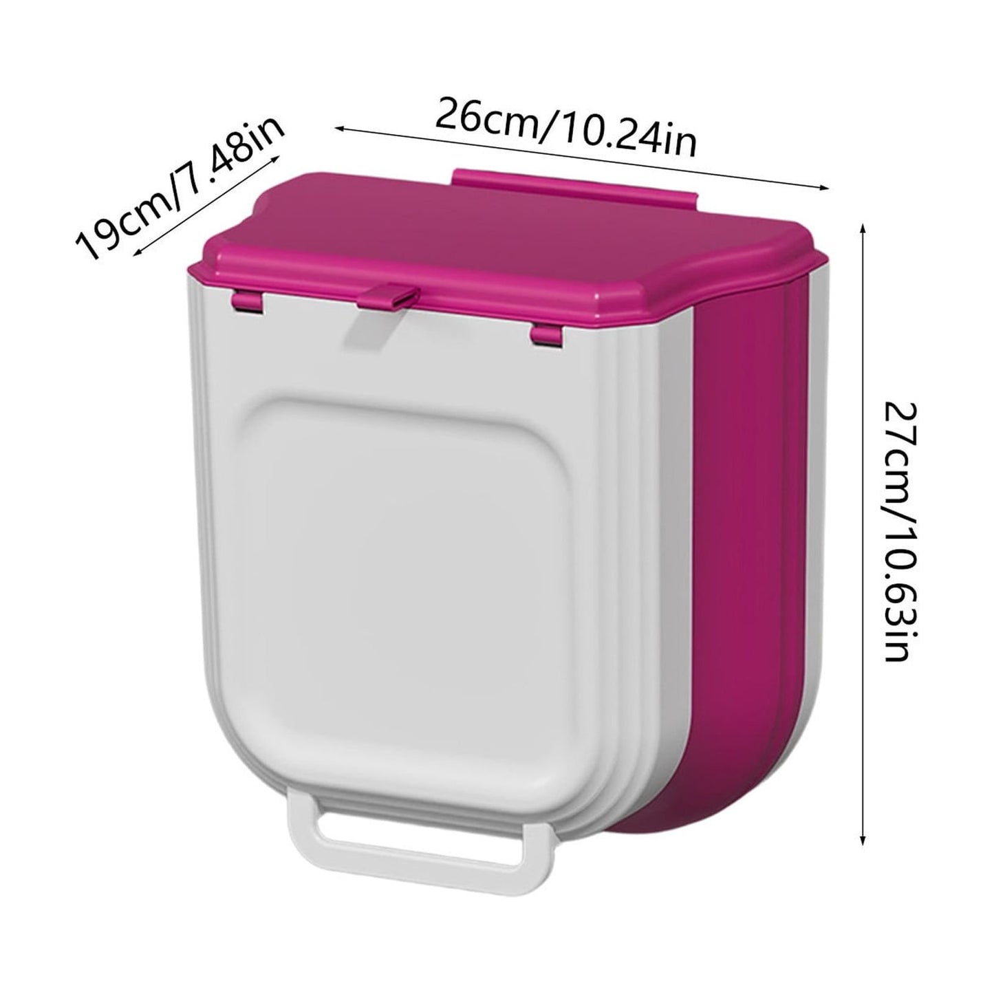 Wall Mounted Household Foldable Trash Bin Kitchen Hanging