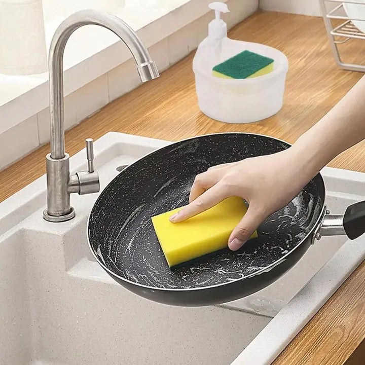 2-in-1 Kitchen Liquid Soap Dispensers With Integrated Sponge Holder