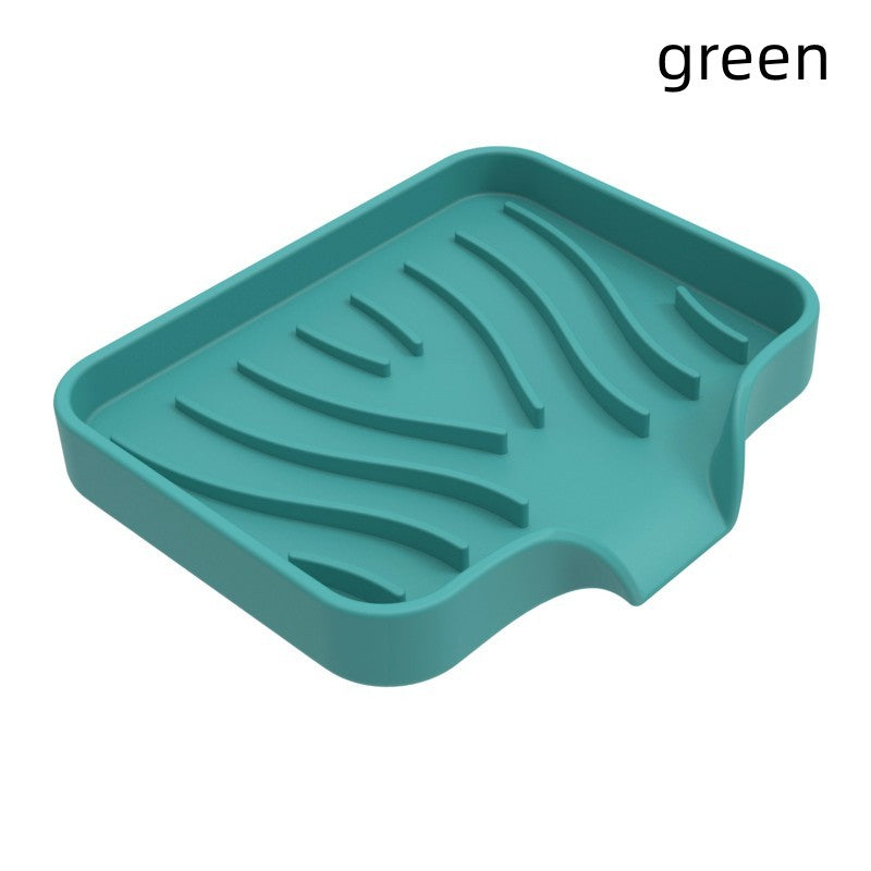 Silicone Soap Dish & Kitchen Soap Tray, Durable Rubber Soap Dish with Drainage
