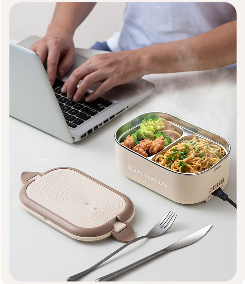 Electric Heated Lunch Box (Stainless Steel)