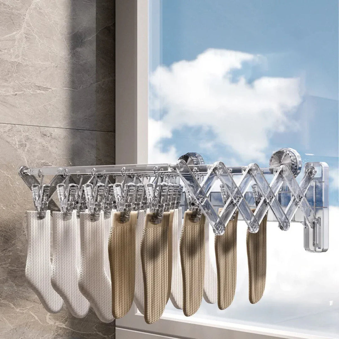 Wall-Mounted Foldable Socks Drying Rack