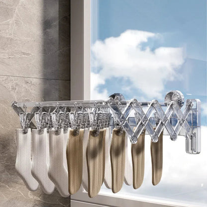 Wall-Mounted Foldable Socks Drying Rack