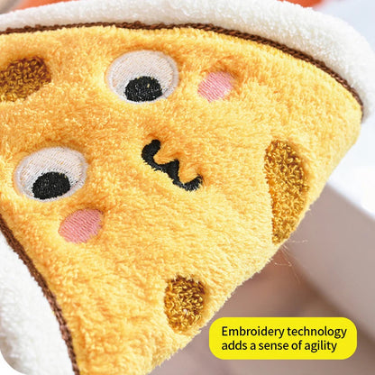 Cute Bread & Cheese Hanging Hand Towel – Soft Coral Fleece, Ultra Absorbent