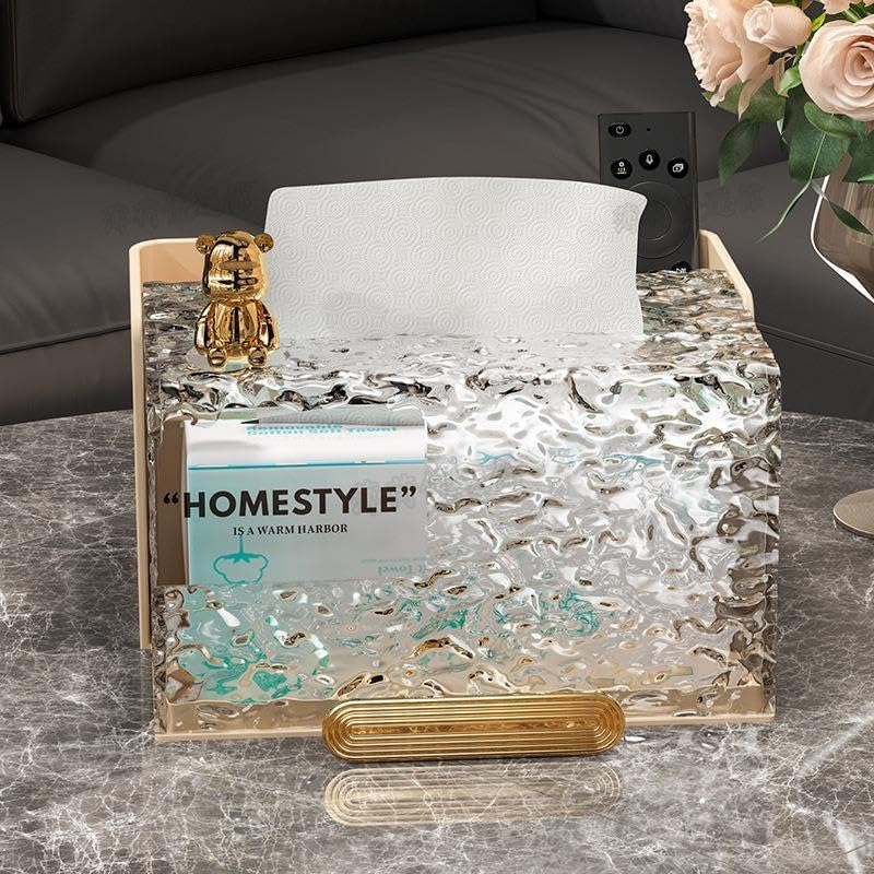 Acrylic Water Texture Tissue Box