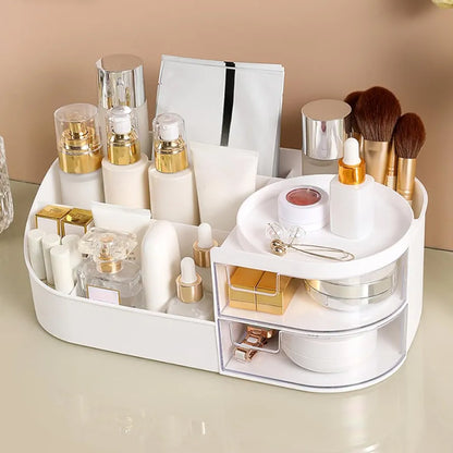 Large Capacity Desktop Cosmetics And Multipurpose Organizer With Mirror