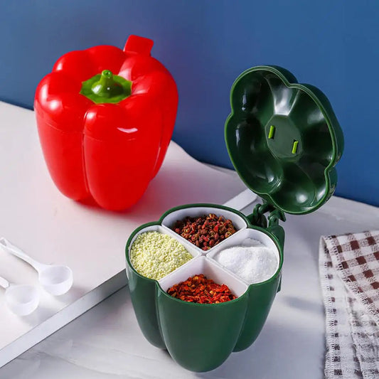 4In1 Seasoning Storage With Spoon For Pepper Spice Jar