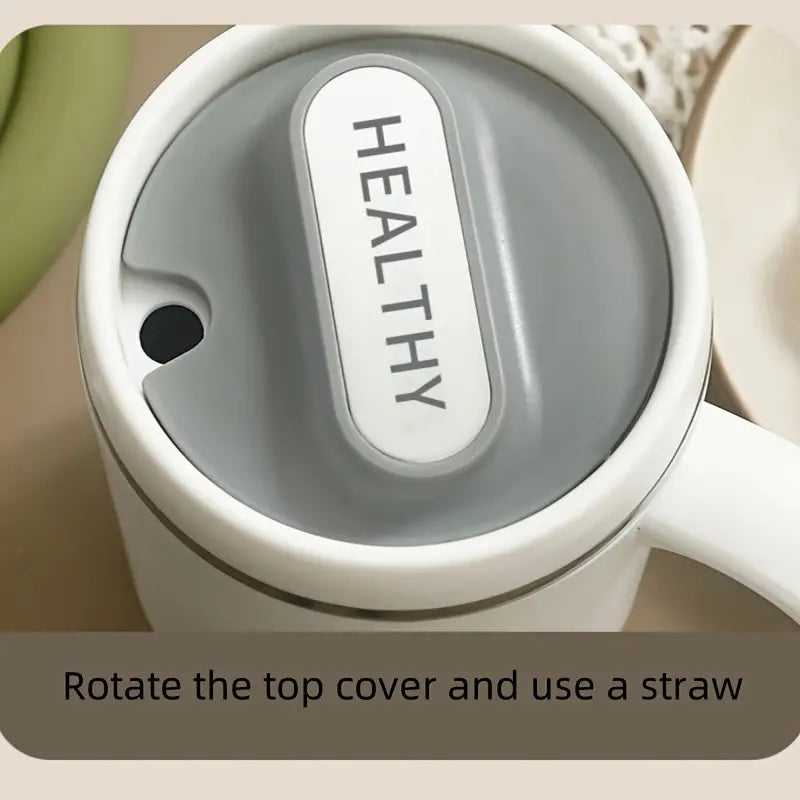 Travel Insulated Carry Mug With Handle (Stainless Steel)