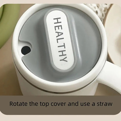Travel Insulated Carry Mug With Handle (Stainless Steel)