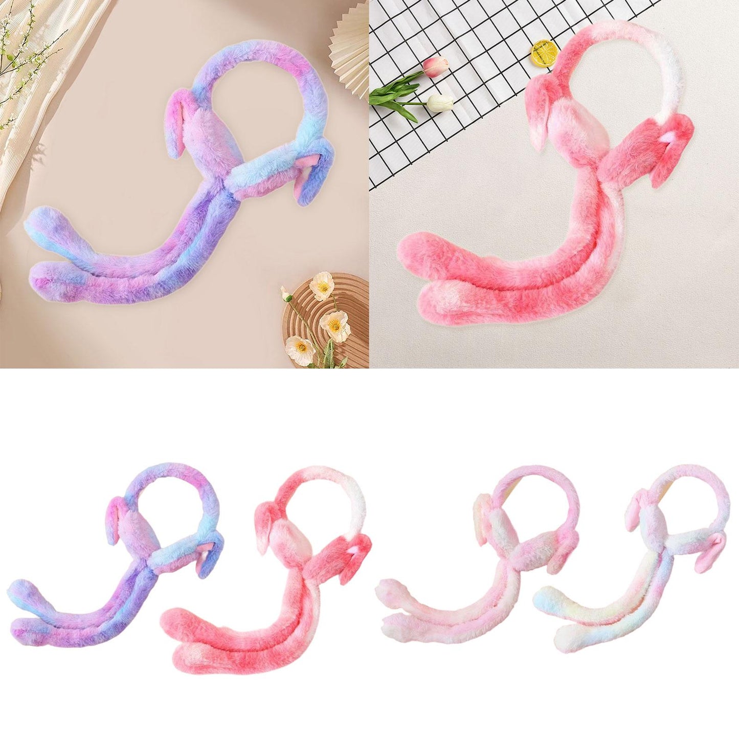 Plush Winter Moving Bunny Ear Earmuff